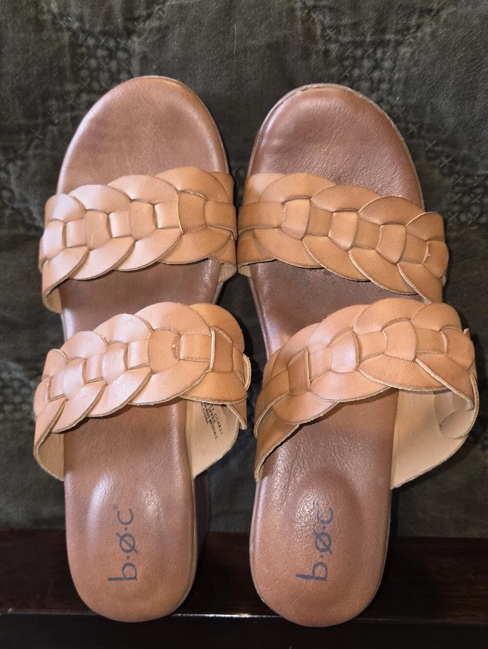 b.o.c. by Born Woven Platform Sandals – Tan – Size 7